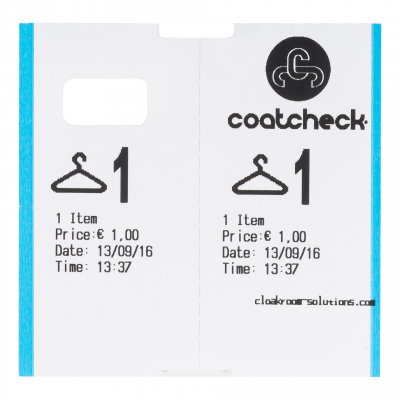 SPECIAL OFFER: CoatCheck Entry ticket rolls single part ECONOMY 28 x 600 tickets 