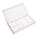 Box with 500 self-adhesive luggage tags, White, pre-printed, series 1001-1500