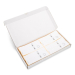 Box with 500 self-adhesive luggage tags, White, pre-printed, series 2001-2500
