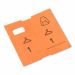 1000 pre-printed paper cloakroom tickets, orange