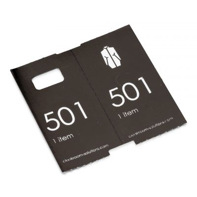 500 deluxe voorgeprinte garderobtickets, zwart, 501-1000