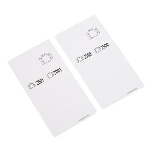 500 self-adhesive luggage tags, White, pre-printed, series 2001-2500