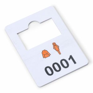 Plastic Garderobenummers 1-100